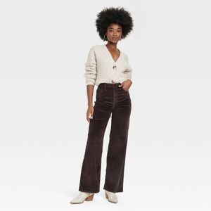 Women's High-Rise Corduroy Wide Leg Jeans - Universal Thread